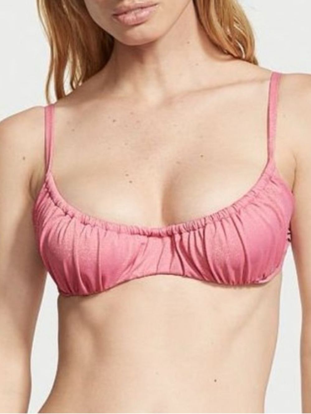 Victorias Secret Ruched Wicked Swim Top in Shimmer